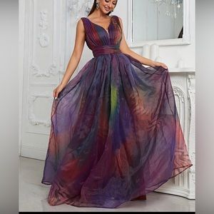 NEW Gorgeous sheer multi-colored dress!